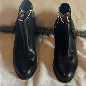 Black Leather Ankle Boots